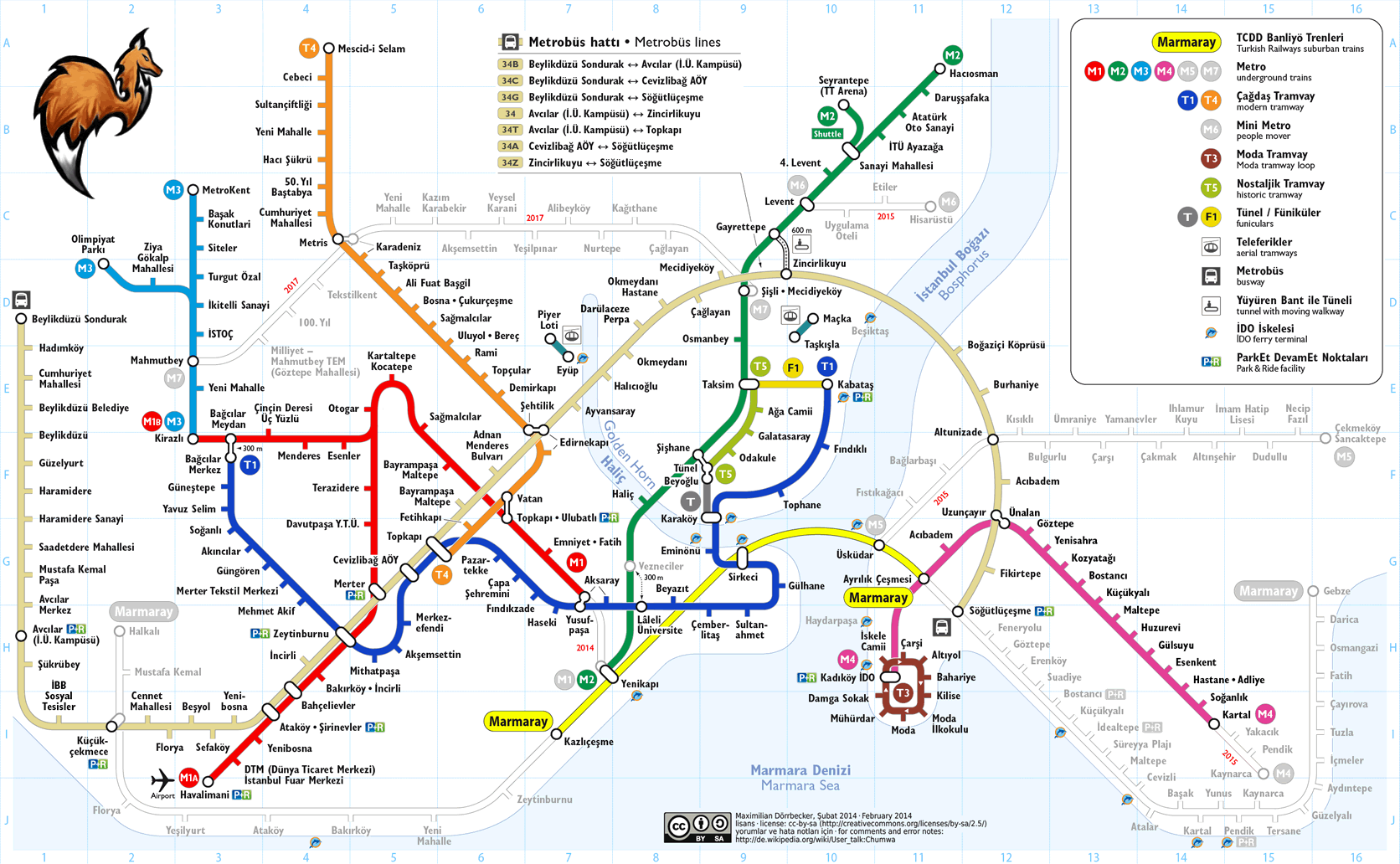 Istanbul Metro Map Mappa Istanbul 