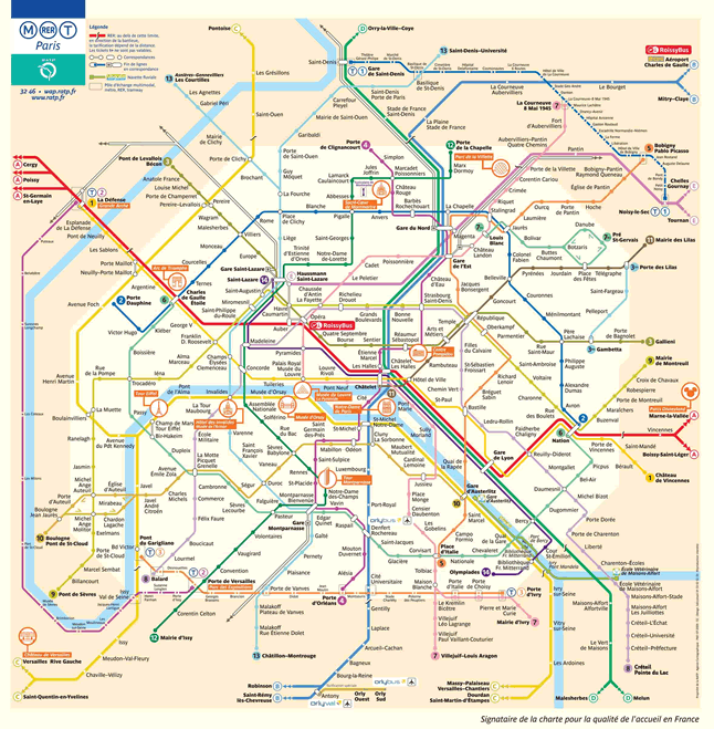 Paris Public Transportation Map
