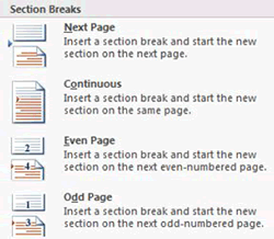 Section Breaks