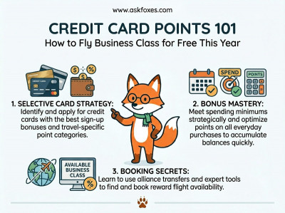 Credit Card Points 101: How to Fly Business Class for Free This Year