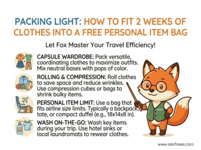 Packing Light: How to Fit 2 Weeks of Clothes Into a Free Personal Item Bag