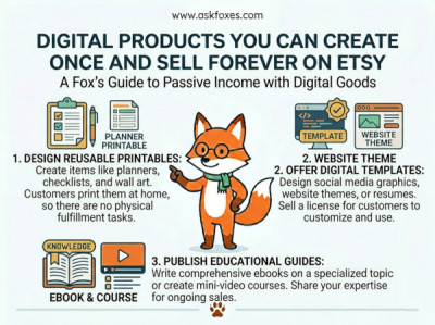 Digital Products You Can Create Once and Sell Forever on Etsy