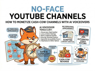 No-Face YouTube Channels: How to Monetize Cash-Cow Channels with AI Voiceovers