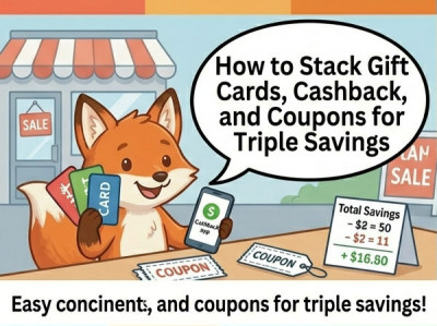 How to Stack Gift Cards, Cashback, and Coupons for Triple Savings